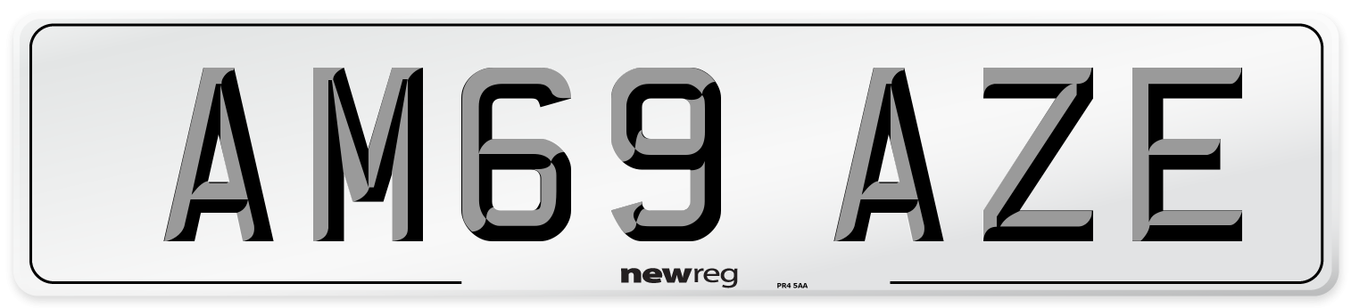 AM69 AZE Number Plate from New Reg